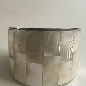 Vintage mother of pearl bangle bracelet
